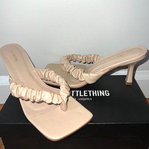 PRETTYLITTLE THING Nude Platform Sandal - SIze 5